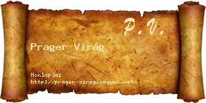 Prager Virág névjegykártya